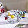 1pc Home Creative Glass Fish Vase Hydroponic Dining Room Decoration Living Room Sample Room Decoration