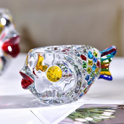 1pc Home Creative Glass Fish Vase Hydroponic Dining Room Decoration Living Room Sample Room Decoration
