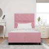 Boxspring Bed with Headboard Pink 120 x 190 cm Velvet