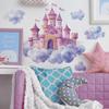 Naklejki na ścianę Bajkowy Zamek Kreskówkowe Malowane Senna Fototapeta do Pokoju Dziecięcego, Salonu i Pokoju Księżniczki Dekoracja Ściany