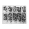 100/200pcs Sporting Good 100Pcs Strong Carbon Steel Saltwater Freshwater Sharp Fishing Circle Jig Hooks