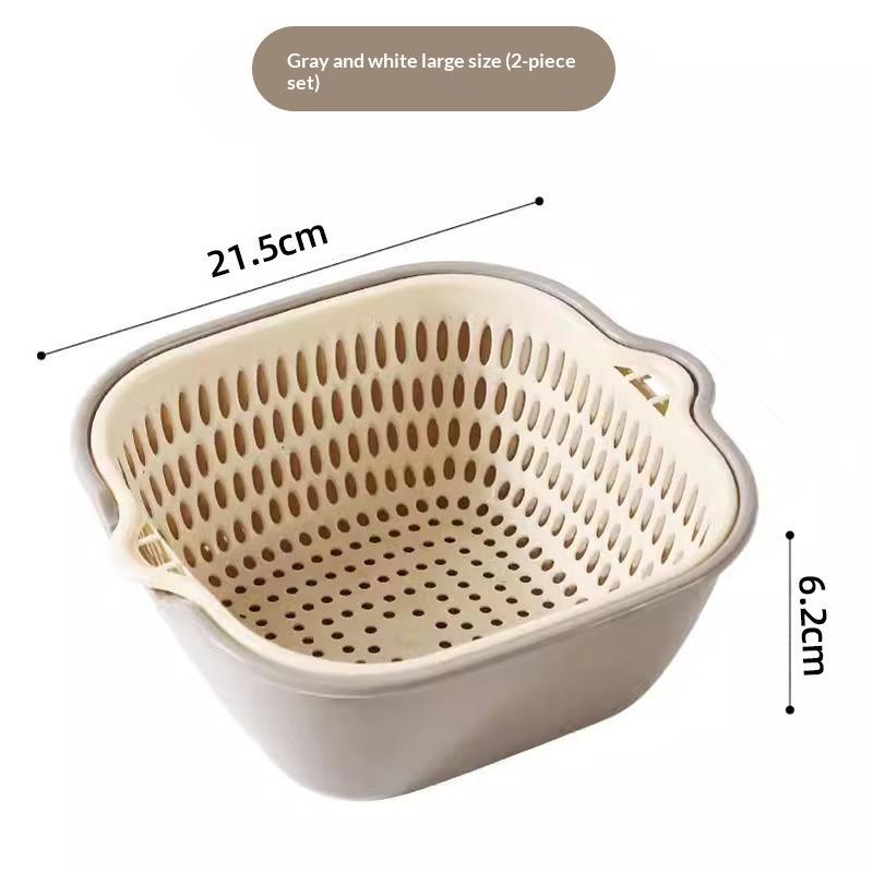 2/6/8Pcs Kitchen Sink Vegetable Drainer Fruit Basket For Fruit Washing Plastic Basin Vegetable Washing Basin Drain Basket Basin