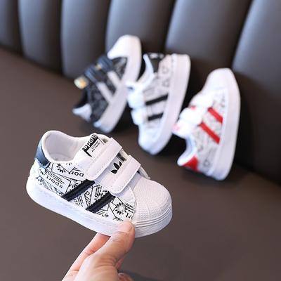 Primavera novo cabeça de concha colega sapatos esportivos infantis sapatos casuais de skate para meninos sapatos de bebê para meninas sapatos branquinhos