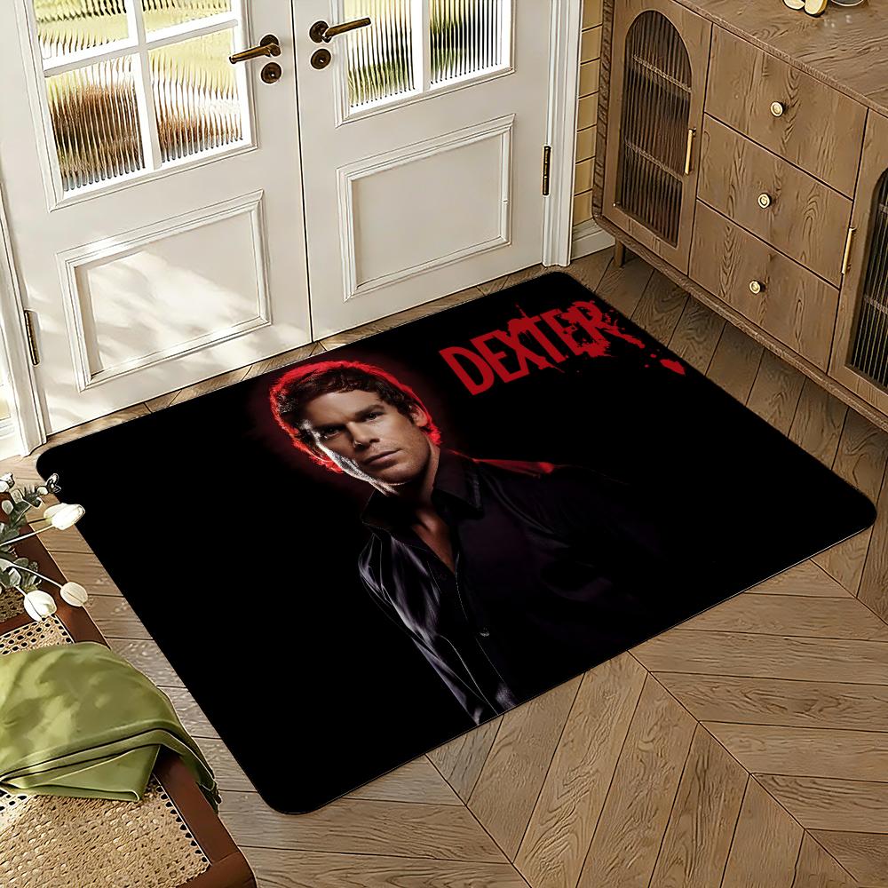 TV Series Horror D-Dexter Floor Mat Soft Thickened Absorbent Non-Slip Bedroom Living Room Door Mat Home Decor Flannel Rugs