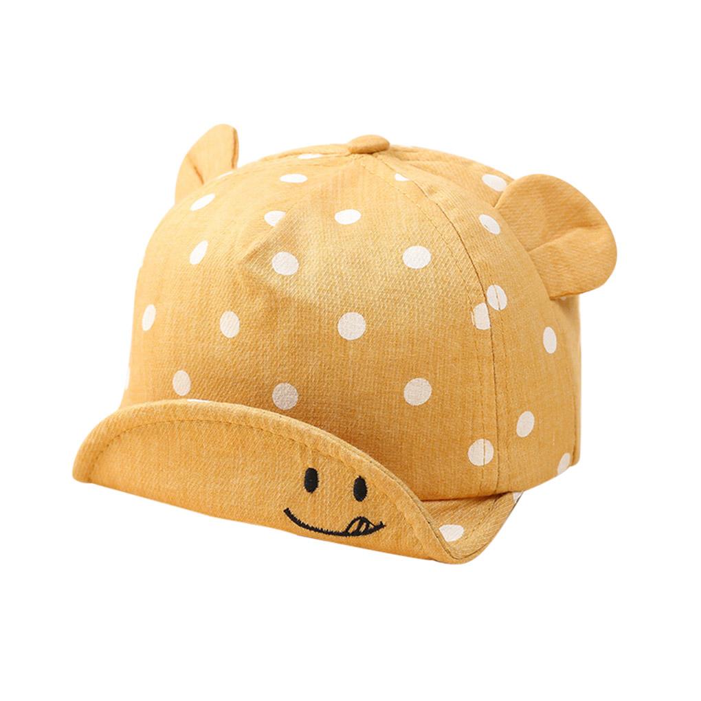 Kids Sun Cap Children Adorable Dots Style Sun Hat Toddler Photography Prop Cotton Hat with Ear