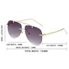 New Borderless Oval Form Sunglasses Women's Brand Designer Metal Sun Glasses Women Outdoor Travel Eyewear UV400