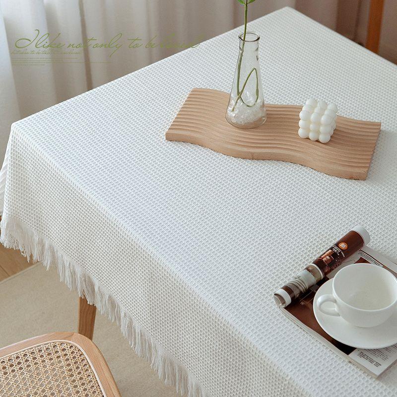 

Green American Style New Arrival Retro Rectangular Tablecloth Cotton Linen Fabric Classy Linen Tablecloth Tablecloth Coffee Table Fabric White waffle 90 * 90cm