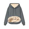 Women Fleece Lined Hoodie, Autumn Winter Warm Lamb Sherpa Lined Pocket Long Sleeve Casual Pullover Sweatshirt