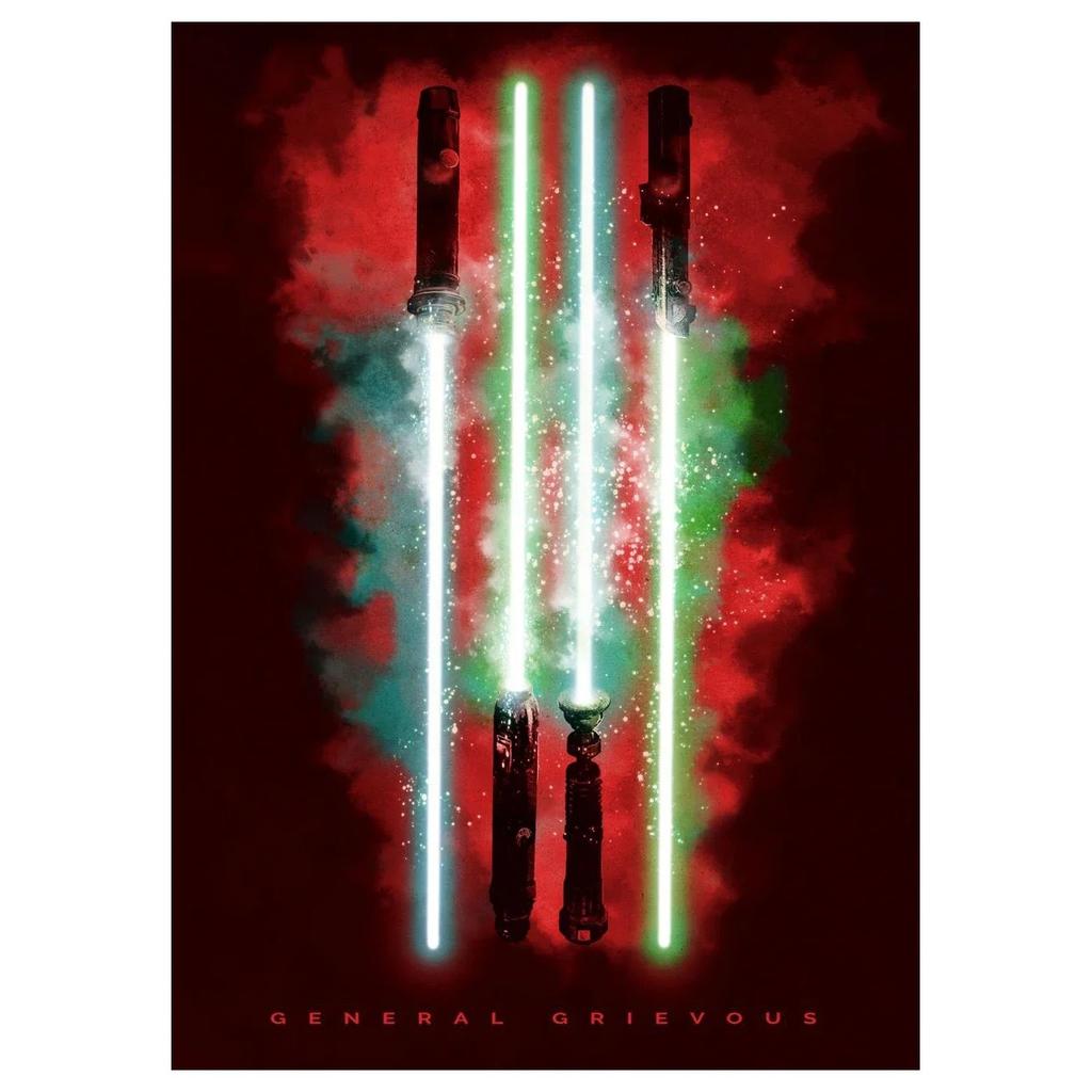 Star Wars Movie Poster Home Decoration Lightsaber Canvas Art Print Picture Wall Art Paintings for Gaming Room Decor Cuadros