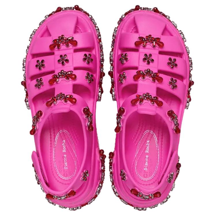 Simone Rocha X Crocs Snow House Comfortable Versatile Roman Sandals Unisex Sandals Pink 211428-6QQ