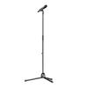 Portable Floor-Standing Microphone Tripod Stand with Adjustable Height for Outdoor Stage Performance