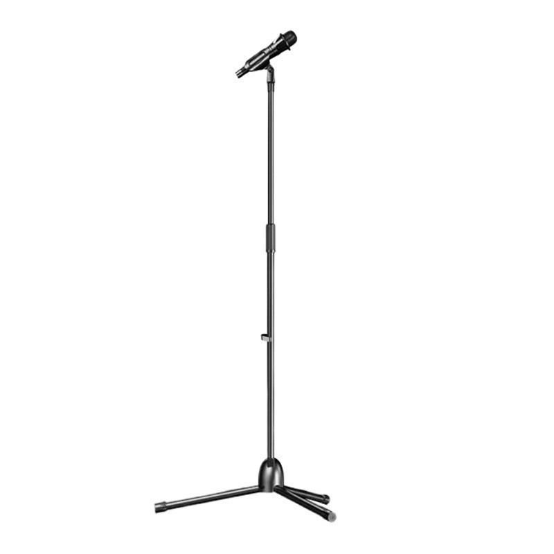 Portable Floor-Standing Microphone Tripod Stand with Adjustable Height for Outdoor Stage Performance