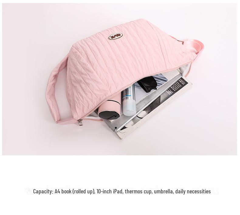 Korean Wrinkled Canvas Dumpling Bag - Versatile Large-Capacity Shoulder & Messenger Bag for Women