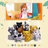Non-Toxic 521Pcs Cute Cat Home Building Blocks Slide Cherry Tree Building Model Bricks Set With Figures Kids Educational Toys Holiday Gift