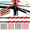 5-10PCS Bicycle Cable Manager Spiral Elastic Rubber Protector Line Tie Minder Bike Light Threading Cord Holder Controller Parts