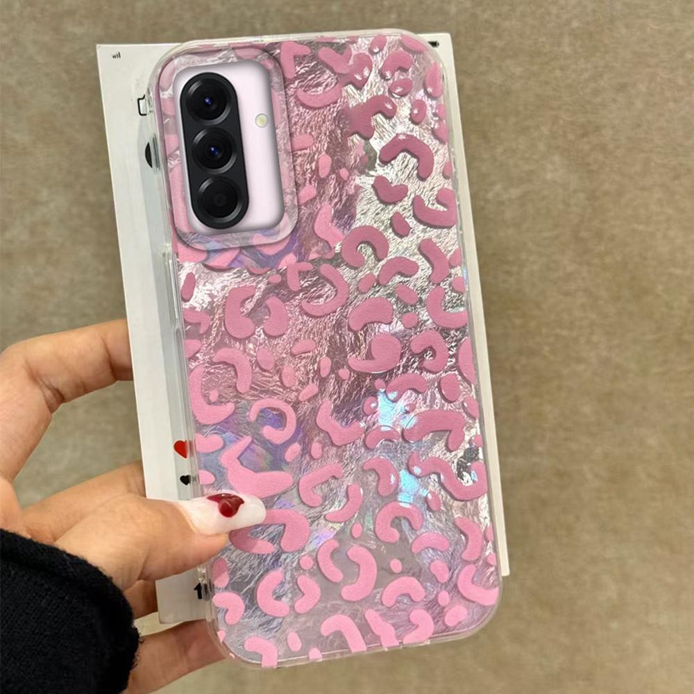 Vintage Růžový Leopardí Vzor Kryt na Telefon pro Samsung Galaxy A55 A07 A17 A56 A36 A26 A16 A53 A06 A14 A24 A34 A54 A15 A12 A22