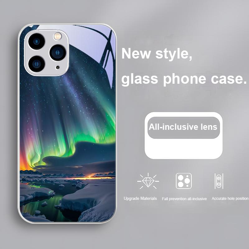 The Rhine River Phantom Blue River for Iphone 15 14 13 12 11 Pro Max X XS XR 7 8 Plus 2020 2022 SE Tempered glass phone case