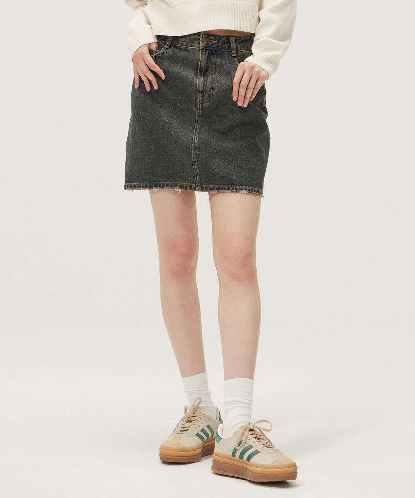 Lee Mini Denim Skirt Indigo Dark
