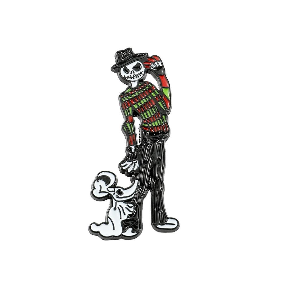 Drop Processed Oil Brooch Stylish Gothic Witch Pin Halloween Theme European And American Style