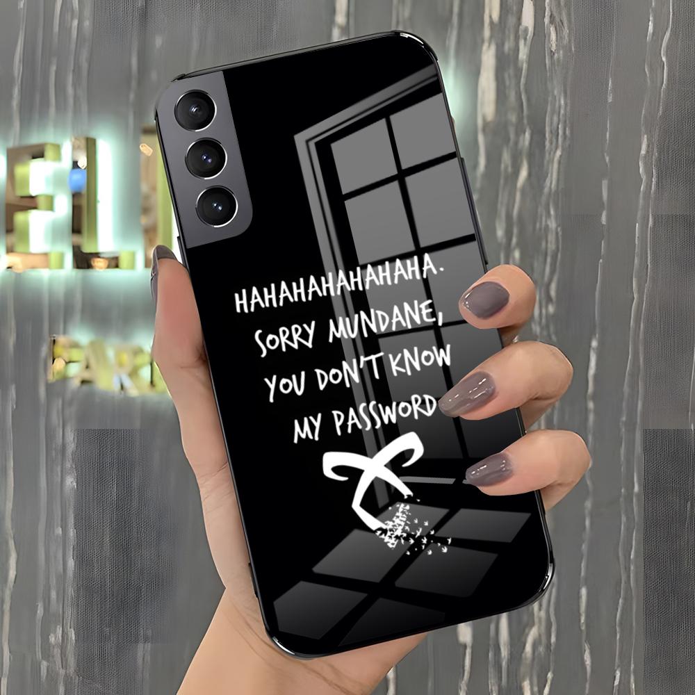 S-Shadowhunters Rune Phone Case For Samsung A25 A13 A33 5G A54 A36 A35 A56 A52 A14 Shockproof Glass Cover