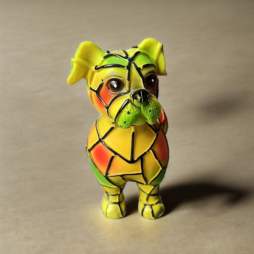 Dog Series Art Night Light, French Lamp, Corgi Lamp, Stained Resin Tabletop Night Light, LED Cute Pet Table, Vintage Animal Home Decor