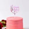 New Happy Mother'S Day Birthday Cake Topper Gold High-Grade Acrylic Mom Party Cake Toppers Mother'S Day Gifts Dessert Decoration