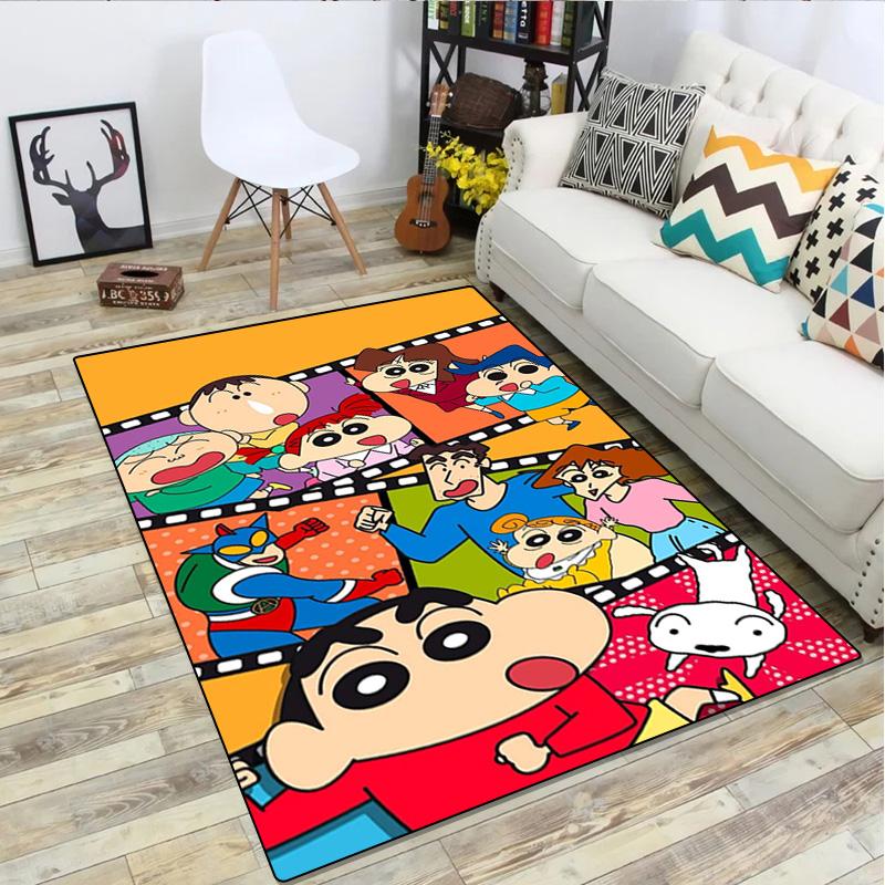 Crayon Shin-chan  Carpet Office Decorative Carpet For Living Room Bedroom Door Mat Floor Rug Computer Chair Area Rug
