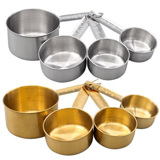 Univerzální žáruvzdorné Snadné čištění Stříbrná barva/zlatá Pohodlné uchopení Usazení Odměrky Čajové lžičky Kuchyňské náčiní Odměrky
