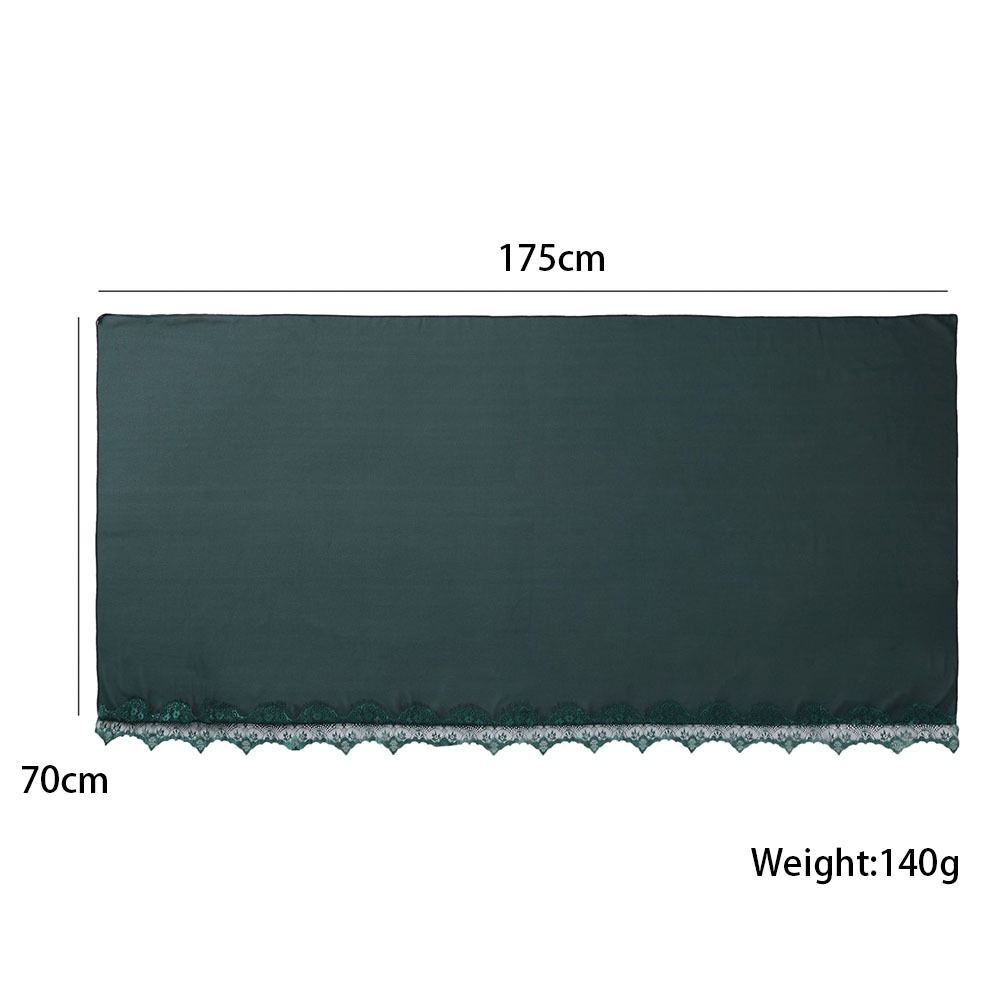 Elegant Solid Color Silk Scarf Lace Edge Soft Sunscreen Shawl Long Breathable Headwraps Women Headwear