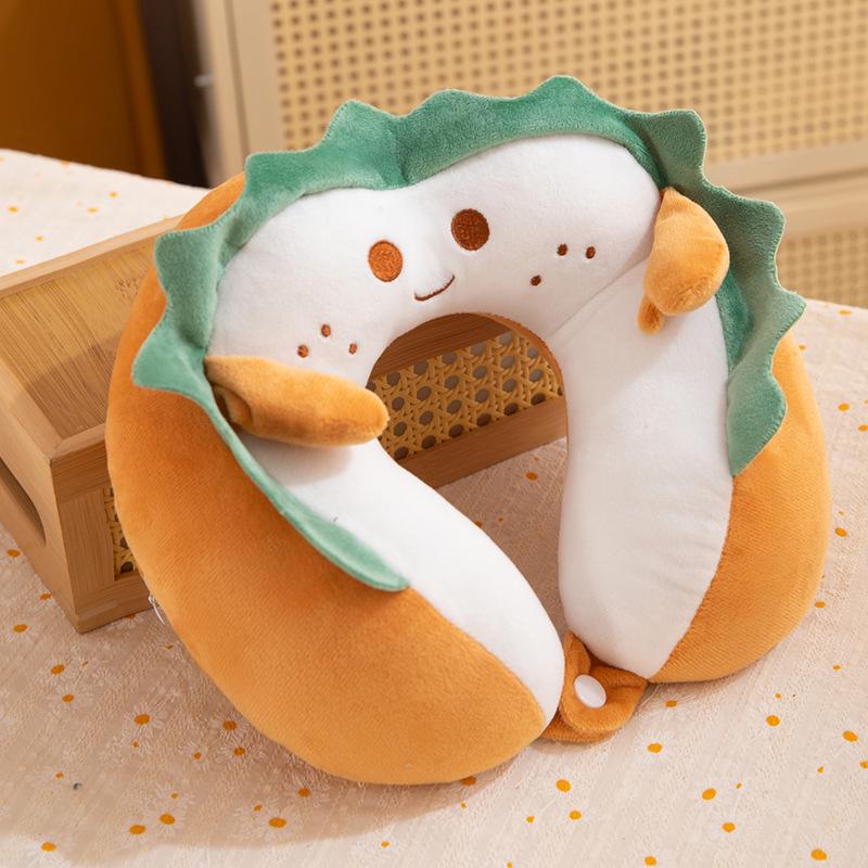 

U-Shaped Cartoon Toast Neck Pillow for Travel, Office & Car 27*29*8 cm