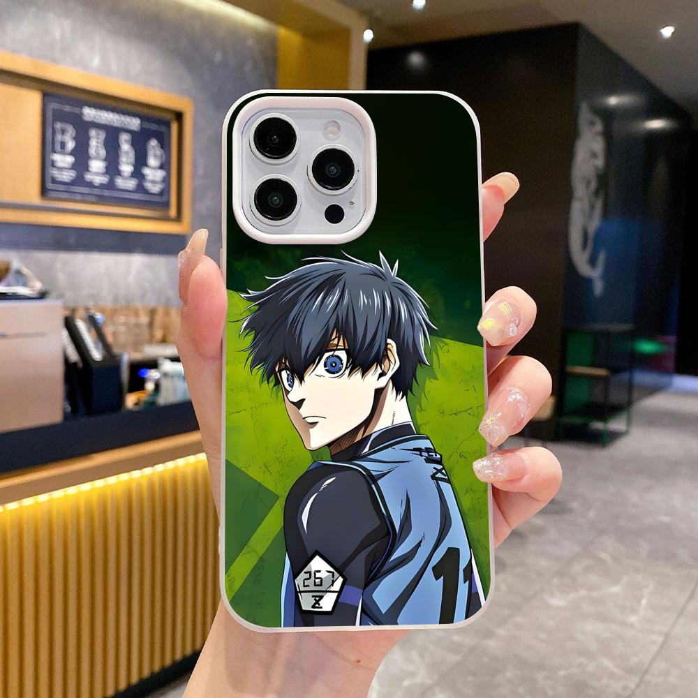 Blue Lock Isagi Yoichi Jelly Double layer White Mobile Phone Case for iPhone 17 16 15 14 13 12 11 Air Pro Max Plus Protective
