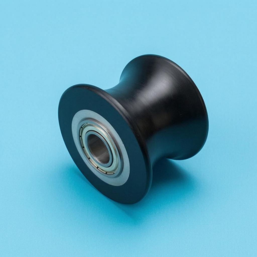 Aluminum Pulley Wheel 70 Mm Grooved Roller Elliptical Bearing