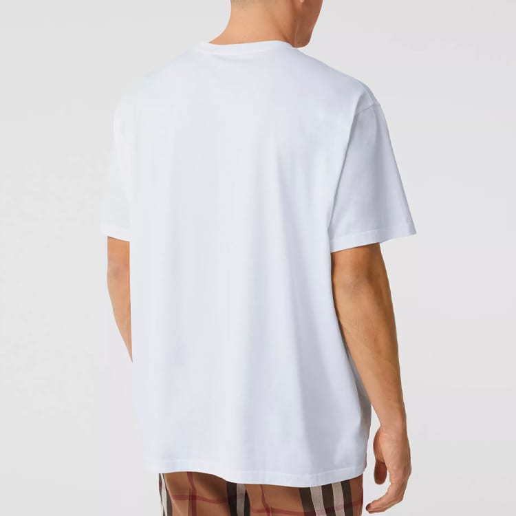Burberry T Shirts Men's White Crew Neck Moderate 45671591