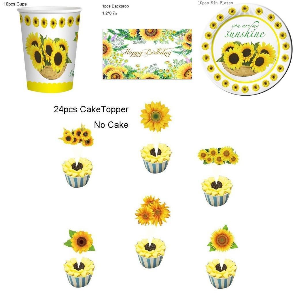Cheerful Sunflowers Theme Party Decoration Set For Memorable Baby Showers And Kids Birthdays