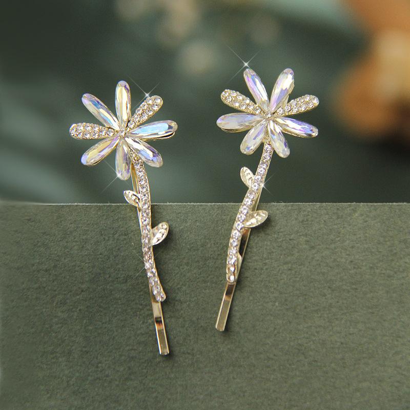 Korean Fashion Flower Opal Pearl Hairpins Gifts Women Girls Hair Clips Pins Barrettes Accessories Hairclip Hairgrips Headdress