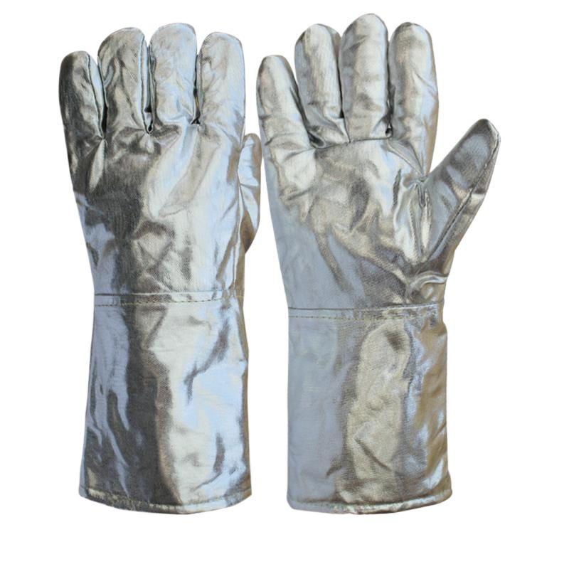 Heat-Resistant Aluminum Foil Gloves for High Temperature and Radiation Protection