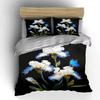 White irises and butterflies. Bedding sets Duvet cover sets Duvet covers Pillowcases(1*Duvet Cover 2*Pillowcases without duvet insert)