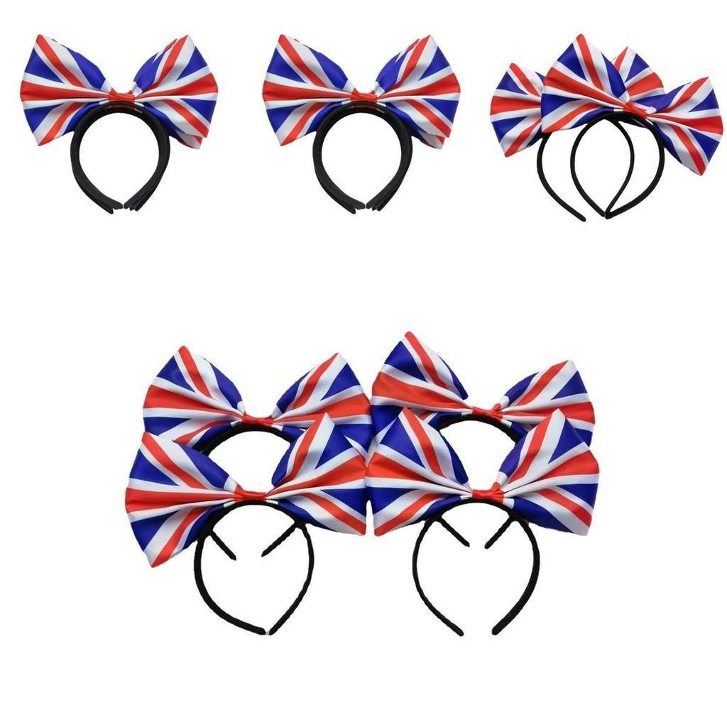 Platinum Jubilee Union Jack Bow Tie Headband Hairband For Men And Women Perfect For Celebrations