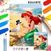Digital Oil Painting Diy Oil Painting Ariel Mermaid Beach Hand Painting Living Room Bedroom Decoration Painting