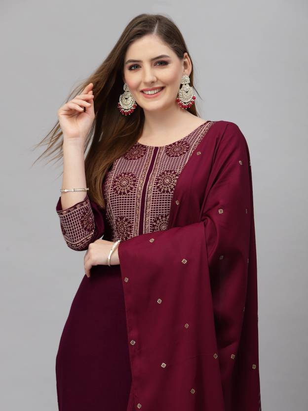 Indický dámský návrhář Kurta Pant Dupatta Set Bollywood Top Tunika Kurti Salwar Suit Dress