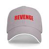 REVENGE BLACK BASEBALL CAP WITH BOLD RED LOGO DESIGN CLASSIC FIT FOR EVERYDAY WEAR AND STYLE STATEUnisexT ACCESSORY