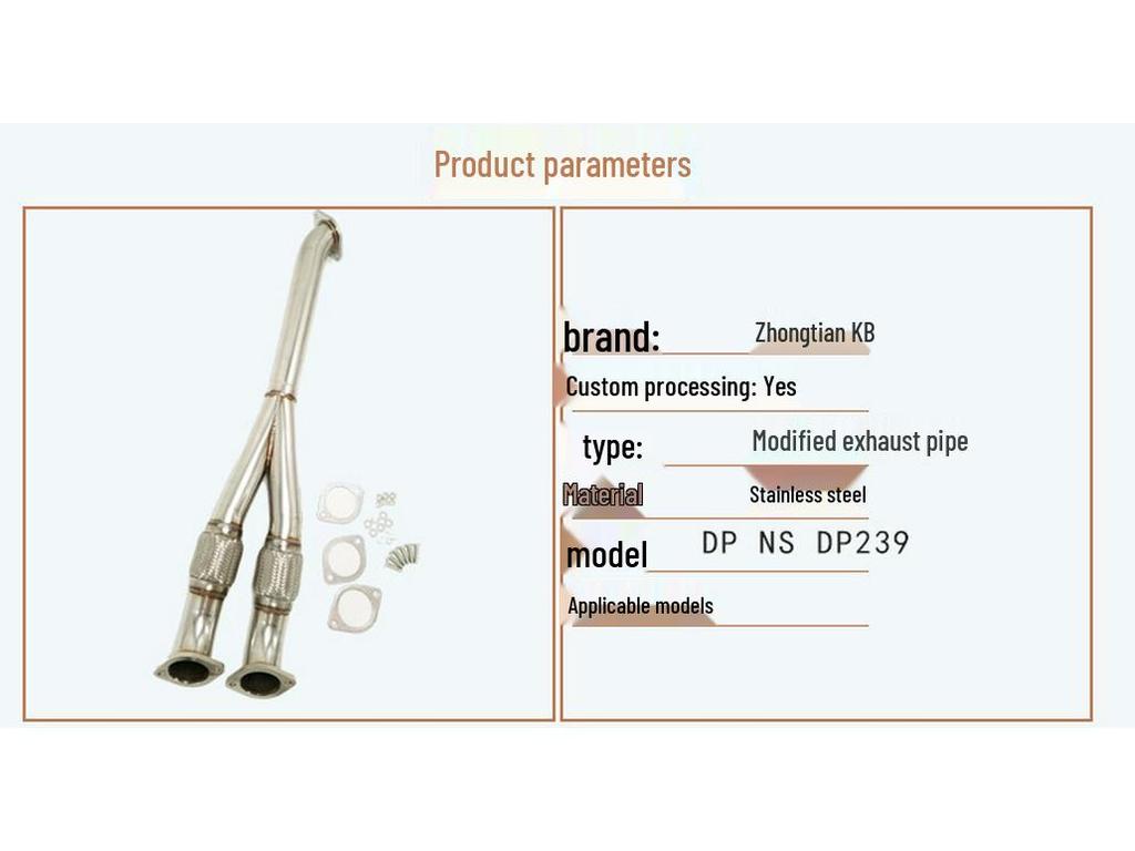 Stainless Steel Exhaust Pipe for 2004-2015 GTR R35 Car Modification