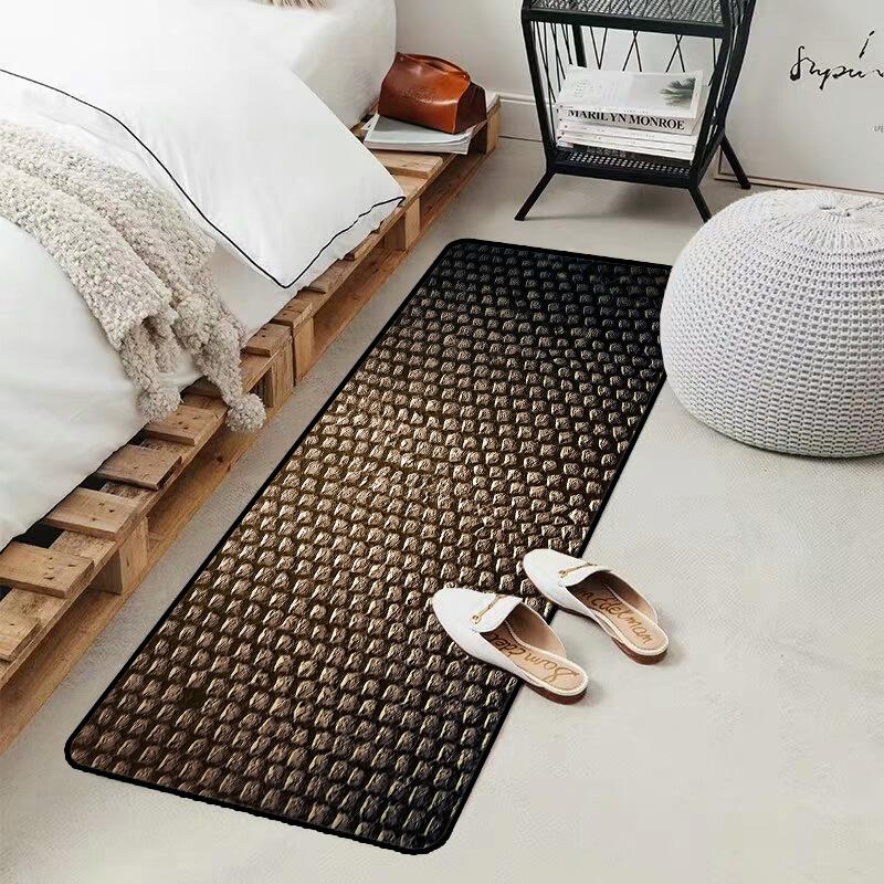 Faux Animal Skin Kitchen Mats Tiger Leopard Print Bedroom Carpets Anti Slip Door Floor Mat Entrance Doormat Kitchen Area Rugs