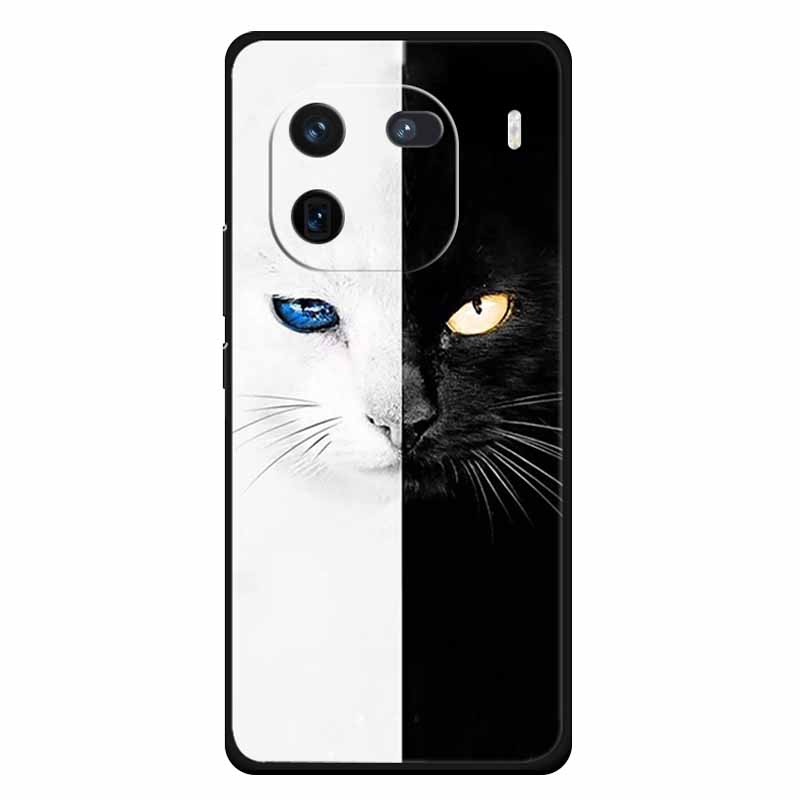 Für Vivo Iqoo 12 Hülle Weiches Silikon Katze Eule Mode Rückseitenabdeckungen für Vivo iQOO 12 Pro Hüllen Marmor Stoßfeste Handyhüllen Iqoo12