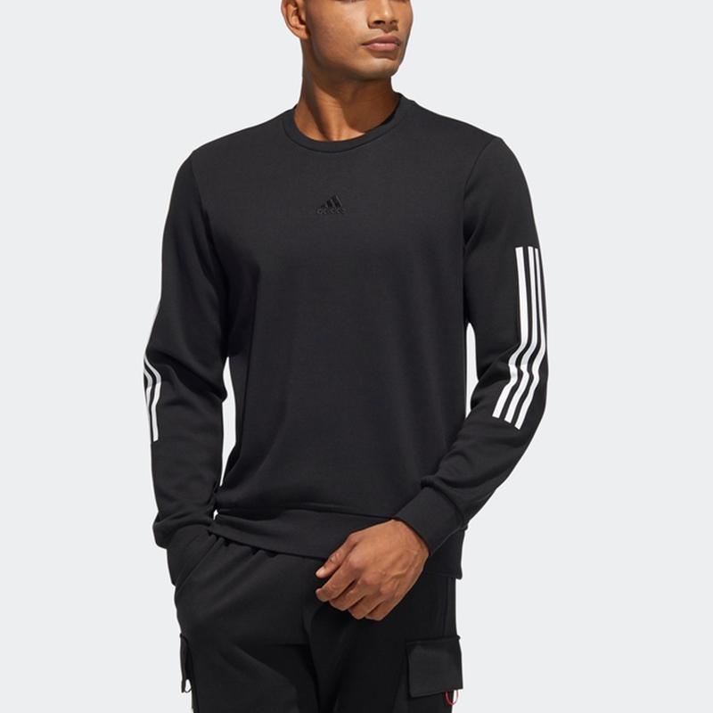 Adidas Cny Gfx Crew 2 Year Of The Tiger Limited Edition Striped Print Sport Sweatshirt Men Tops Black HC0264