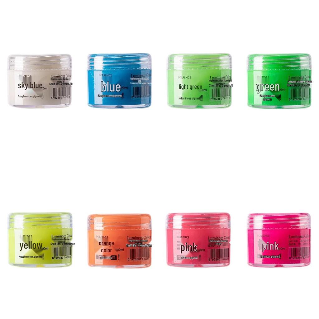 Glow-in-the-Dark Fluorescent Pigment Set for Kids - Perfect for DIY Clothes, Shoes, Plaster Dolls, and Hand-Painted Crafts!