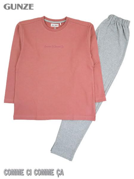 Gunze CI Comme CA Cotton Long Mini Gray Women's 100% Loungewear, Sleeves, Pants, Fleece,
