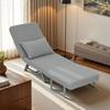 Single Sofa Bed, 3-in-1 Convertible Folding Chair Bed with Adjustable Backrest, Removable Armrests, Light Grey