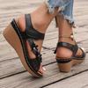 Women's Sandals 2026 New Wedges Heels Sandals For Summer Shoes Women Luxury Flower Sandalias Soft Heeled Summer Footwear