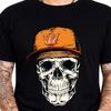 Skull Crown Cap Bandana Hip Hop Graffiti Urban Streetwear Graphic T-Shirt.